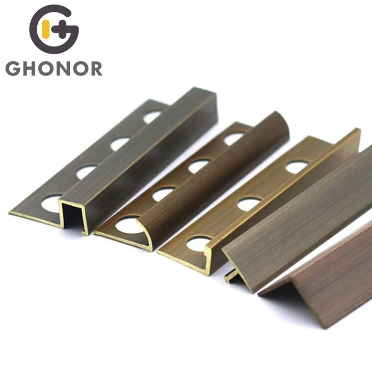 brushed brass tile trim 10mm